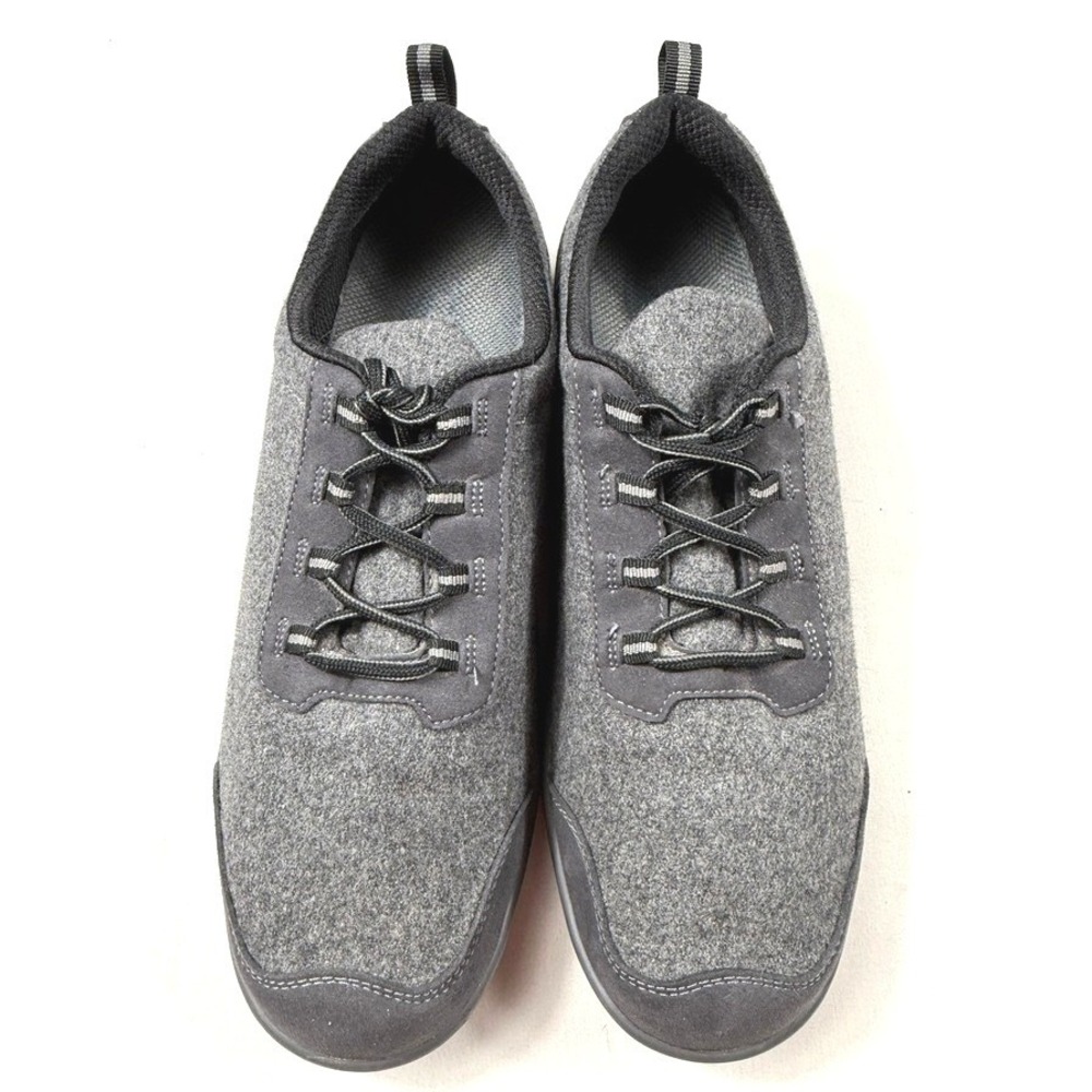 Orthofeet 711 Womens 12 B Charcoal Grey Wool Like Walking Sneakers Comfort Shoes - Picture 2 of 7